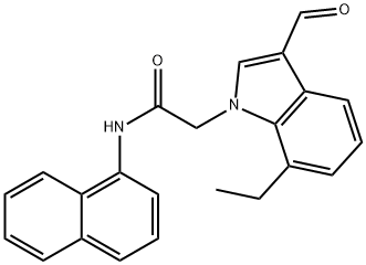 1H-Indole-1-acetamide,7-ethyl-3-formyl-N-1-naphthalenyl-(9CI) Structure