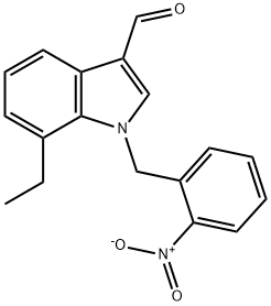 1H-Indole-3-carboxaldehyde,7-ethyl-1-[(2-nitrophenyl)methyl]-(9CI) Struktur