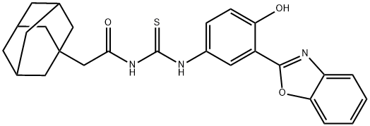 Tricyclo[3.3.1.13,7]decane-1-acetamide, N-[[[3-(2-benzoxazolyl)-4-hydroxyphenyl]amino]thioxomethyl]- (9CI)|