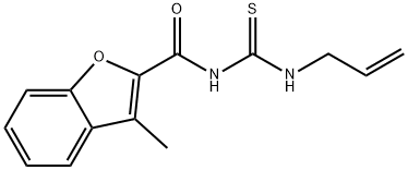 2-Benzofurancarboxamide,3-methyl-N-[(2-propenylamino)thioxomethyl]-(9CI) Struktur