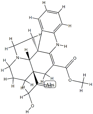 (5α,12β,19α)-2,3-Didehydro-21-hydroxy-20-oxoaspidospermidine-3-carboxylic acid methyl ester Struktur