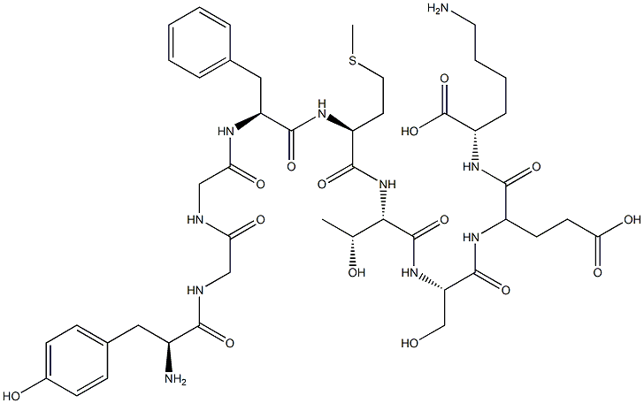 alpha-Endorphin, 10-de-L-serine-11-de-L-glutamine-12-de-L-threonine-13 -de-L-proline-14-de-L-leucine-15-de-L-valine-16-de-L-threonine- Structure