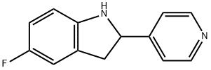 1H-Indole,5-fluoro-2,3-dihydro-2-(4-pyridinyl)-(9CI),594817-58-0,结构式