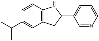 1H-Indole,2,3-dihydro-5-(1-methylethyl)-2-(3-pyridinyl)-(9CI) Struktur