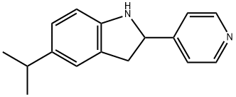 1H-Indole,2,3-dihydro-5-(1-methylethyl)-2-(4-pyridinyl)-(9CI) Structure