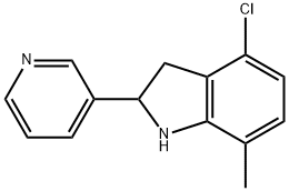 1H-Indole,4-chloro-2,3-dihydro-7-methyl-2-(3-pyridinyl)-(9CI) Structure