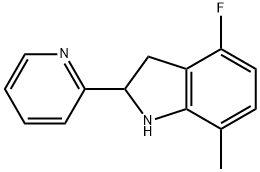 1H-Indole,4-fluoro-2,3-dihydro-7-methyl-2-(2-pyridinyl)-(9CI) 结构式