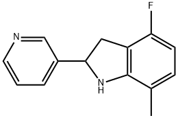 1H-Indole,4-fluoro-2,3-dihydro-7-methyl-2-(3-pyridinyl)-(9CI) Structure