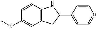 1H-Indole,2,3-dihydro-5-methoxy-2-(4-pyridinyl)-(9CI) 化学構造式