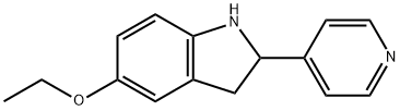 1H-Indole,5-ethoxy-2,3-dihydro-2-(4-pyridinyl)-(9CI) 化学構造式