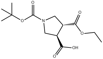 (3R,4R)-1-[(tert-butoxy)carbonyl]-4-(ethoxycarbonyl)pyrrolidine- Struktur