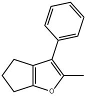 4H-Cyclopenta[b]furan,5,6-dihydro-2-methyl-3-phenyl-(9CI) 化学構造式