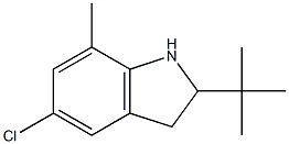 1H-Indole,5-chloro-2-(1,1-dimethylethyl)-2,3-dihydro-7-methyl-(9CI),596083-18-0,结构式
