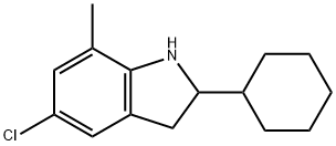 1H-Indole,5-chloro-2-cyclohexyl-2,3-dihydro-7-methyl-(9CI) 结构式