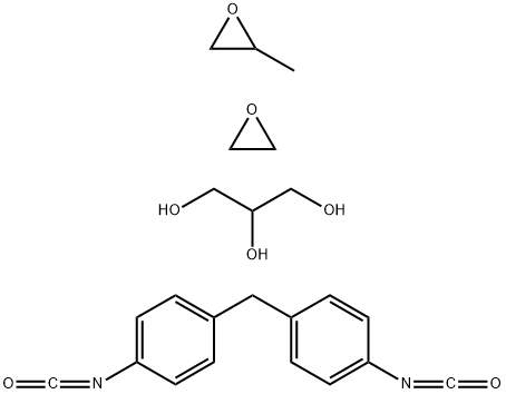 甲基环氧乙烷与环氧乙烷-1,2,3-丙三醇醚的聚合物与1,1'-亚甲基双-4-异氰酸根合苯的聚合物,59675-67-1,结构式