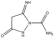 1-Pyrazolidinecarboxamide,5-imino-3-oxo-(9CI) 结构式