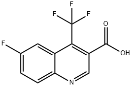 6-FLUORO-4-(TRIFLUOROMETHYL)QUINOLINE-3-CARBOXYLIC ACID,596845-53-3,结构式