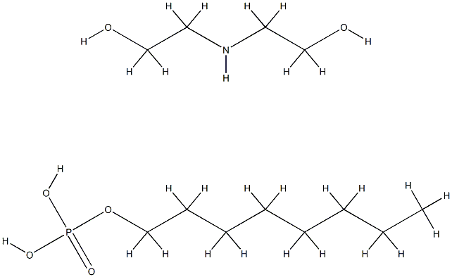 octyl dihydrogen phosphate, compound with 2,2'-iminodiethanol (1:2) Struktur