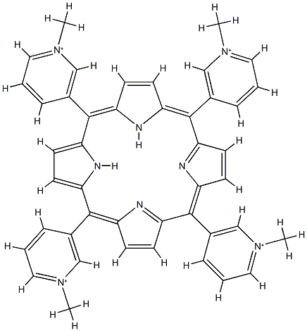 tetra(3-N-methylpyridyl)porphine Structure