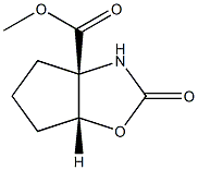 3aH-Cyclopentoxazole-3a-carboxylicacid,hexahydro-2-oxo-,methylester,(3aS,6aR)-(9CI) Structure