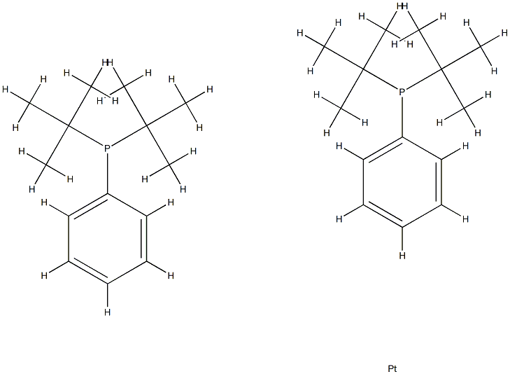 Bis[di-tert-butyl(phenyl)phosphoranylidene]platinum(IV) Struktur
