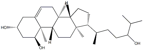 Cholest-5-ene-1α,3β,24-triol Structure