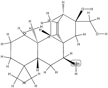 (5β,8α,9β,10α,12α)-Atis-13-ene-7β,16,17-triol 结构式