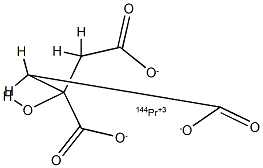 citric acid, (144H)-praseodymium salt Structure