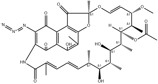 3-Azido-1,4-dideoxy-1,4-dihydro-1,4-dioxorifaMycin 化学構造式