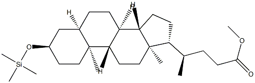 3α-(トリメチルシロキシ)-5β-コラン-24-酸メチル 化学構造式