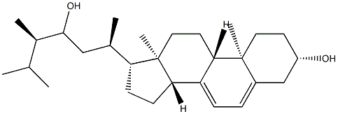 5,7-Ergostadiene-3β,23-diol Structure