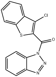1H-Benzotriazole,1-[(3-chlorobenzo[b]thien-2-yl)carbonyl]-(9CI) Structure