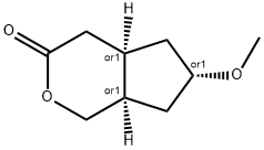 Cyclopenta[c]pyran-3(1H)-one, hexahydro-6-methoxy-, (4aR,6S,7aR)-rel- (9CI) Structure