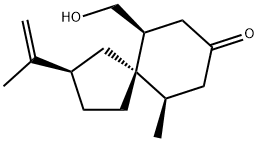 (2R,5S)-6β-Hydroxymethyl-10β-methyl-2-(1-methylvinyl)spiro[4.5]decan-8-one Structure