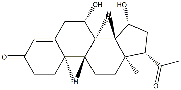 7β,15β-Dihydroxyprogesterone Structure