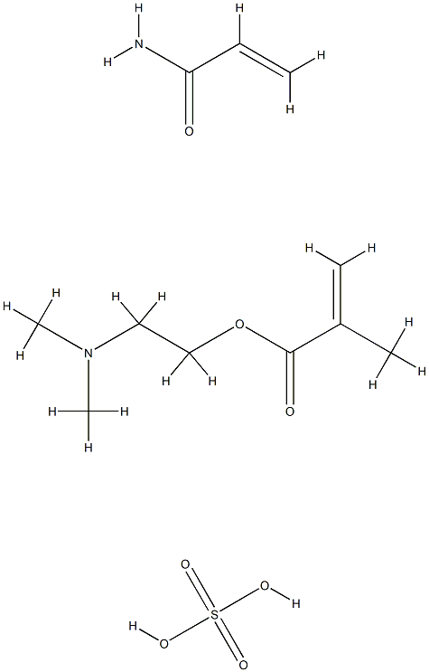 磺化-2-甲基-2-(二甲氨基)乙酯与2-丙烯酰胺的聚合物 结构式