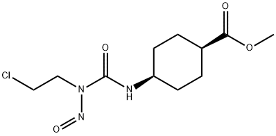 4α-[3-(2-Chloroethyl)-3-nitrosoureido]-1α-cyclohexanecarboxylic acid methyl ester Structure