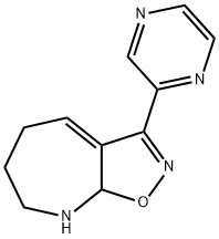 5H-Isoxazolo[5,4-b]azepine,6,7,8,8a-tetrahydro-3-pyrazinyl-(9CI) Struktur