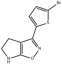 4H-Pyrrolo[3,2-d]isoxazole,3-(5-bromo-2-thienyl)-5,6-dihydro-(9CI) Structure