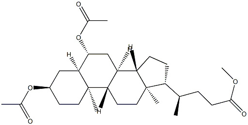3α,6β-Bis(acetyloxy)-5β-cholan-24-oic acid methyl ester Structure