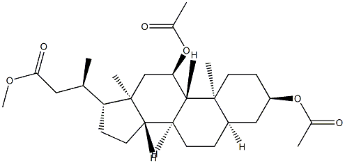 3α,11α-Bis(acetyloxy)-24-nor-5β-cholan-23-oic acid methyl ester Structure