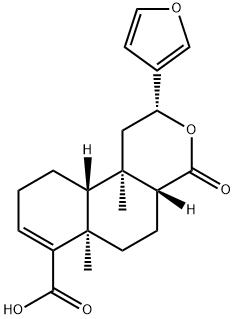 (2R)-2α-(Furan-3-yl)-4-oxo-6aα,10bα-dimethyl-1,2,4aβ,5,6,6a,9,10,10aβ,10b-decahydro-4H-naphtho[2,1-c]pyran-7-carboxylic acid,60362-54-1,结构式