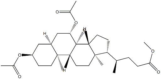 3α,7β-Diacetoxy-5β-cholan-24-oic acid methyl ester,60384-30-7,结构式