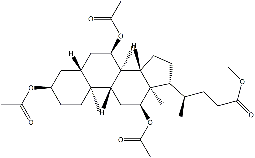 3α,7α,12α-Triacetoxy-5α-cholan-24-oic acid methyl ester,60384-35-2,结构式