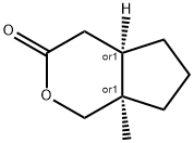 Cyclopenta[c]pyran-3(1H)-one, hexahydro-7a-methyl-, (4aR,7aR)-rel- (9CI),603944-63-4,结构式