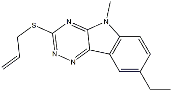 5H-1,2,4-Triazino[5,6-b]indole,8-ethyl-5-methyl-3-(2-propenylthio)-(9CI) Structure