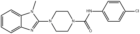 1-Piperazinecarboxamide,N-(4-chlorophenyl)-4-(1-methyl-1H-benzimidazol-2-yl)-(9CI)|