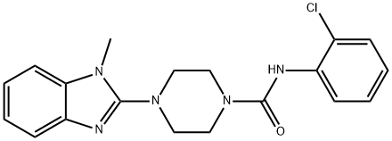 1-Piperazinecarboxamide,N-(2-chlorophenyl)-4-(1-methyl-1H-benzimidazol-2-yl)-(9CI) 结构式