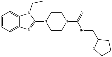 1-Piperazinecarbothioamide,4-(1-ethyl-1H-benzimidazol-2-yl)-N-[(tetrahydro-2-furanyl)methyl]-(9CI) Struktur