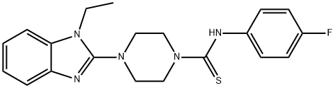 1-Piperazinecarbothioamide,4-(1-ethyl-1H-benzimidazol-2-yl)-N-(4-fluorophenyl)-(9CI)|